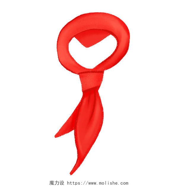 卡通手绘鲜艳的红领巾少先队员学生红领巾元素竞选红领巾